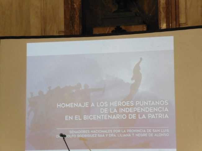 Los héroes puntanos de la Independencia fueron homenajeados en el Senado de la Nación